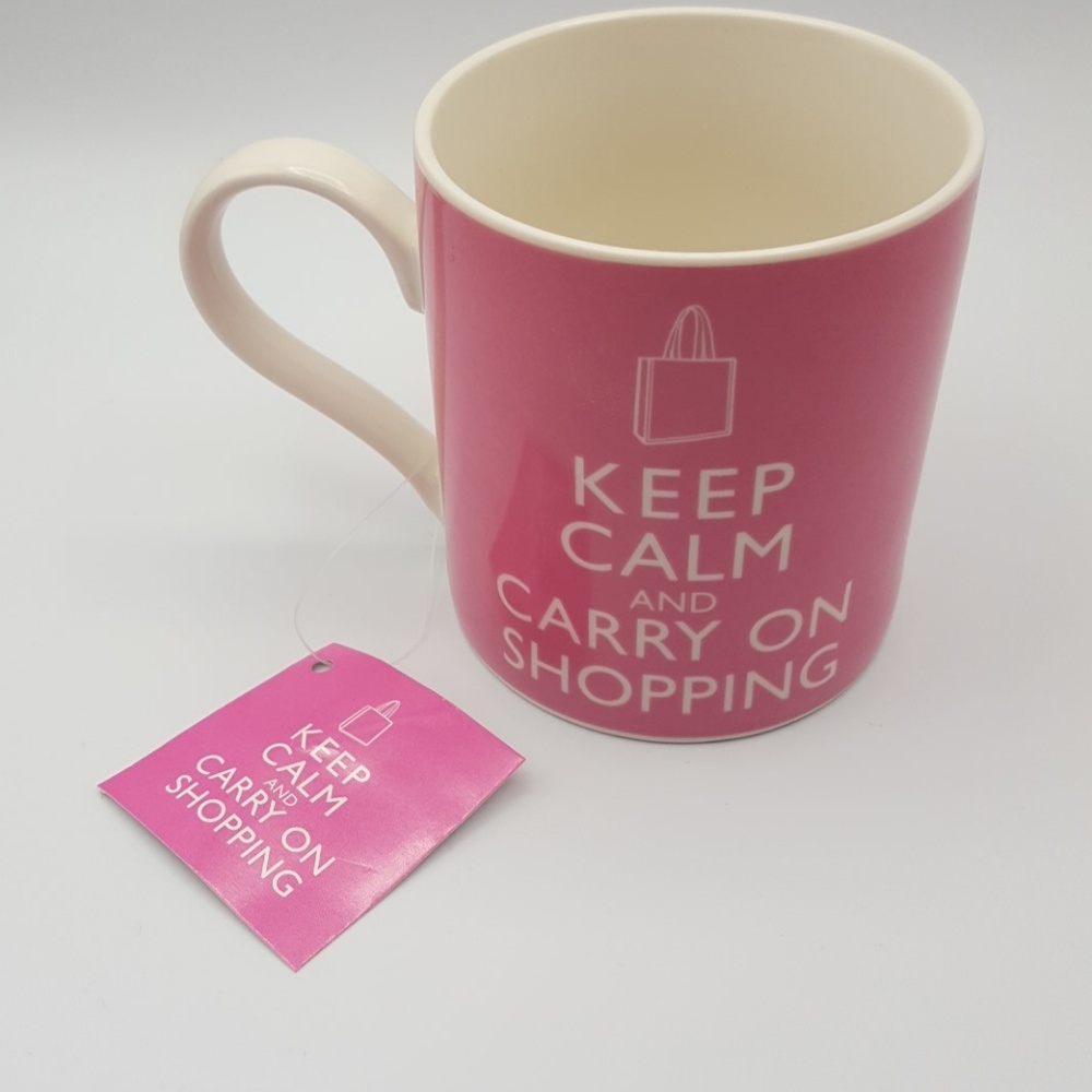 Keep Calm and Carry On Shopping Ceramic Coffee Cup - Picture 6 of 6
